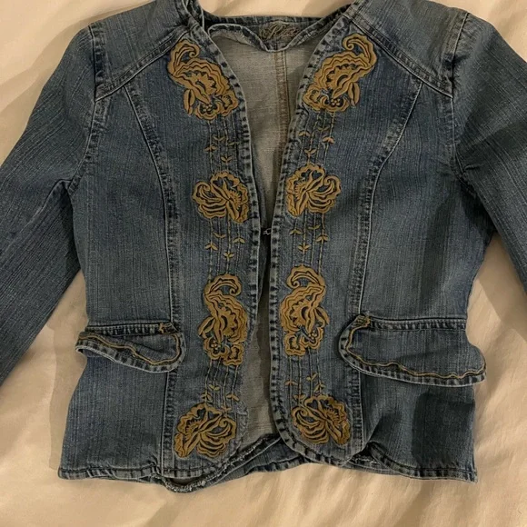 Embroidered Denim Jacket - Picture 2 of 4